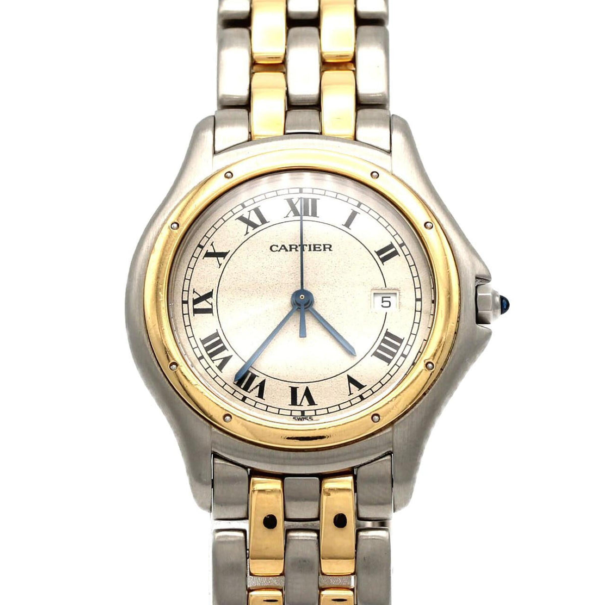 Pre-Owned Cartier Panth?re Cougar LM 2ROW W35006B6 SSxYG Quartz Watch