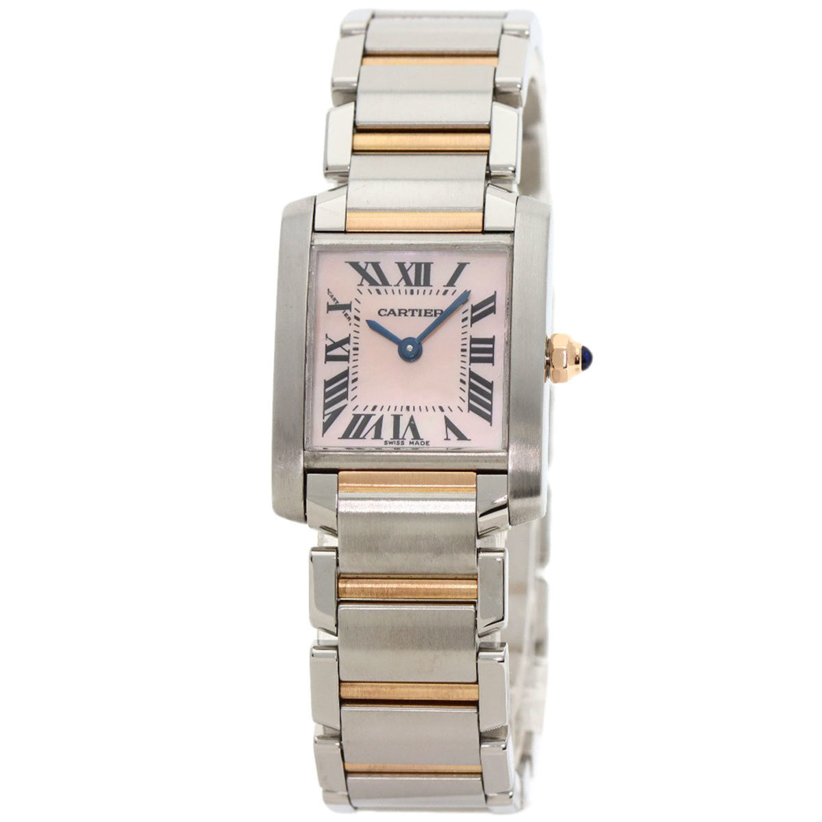 Gebrauchte Cartier W51027Q4 Tank Francaise SM Uhr Edelstahl SSxK18PG Damen CARTIER 