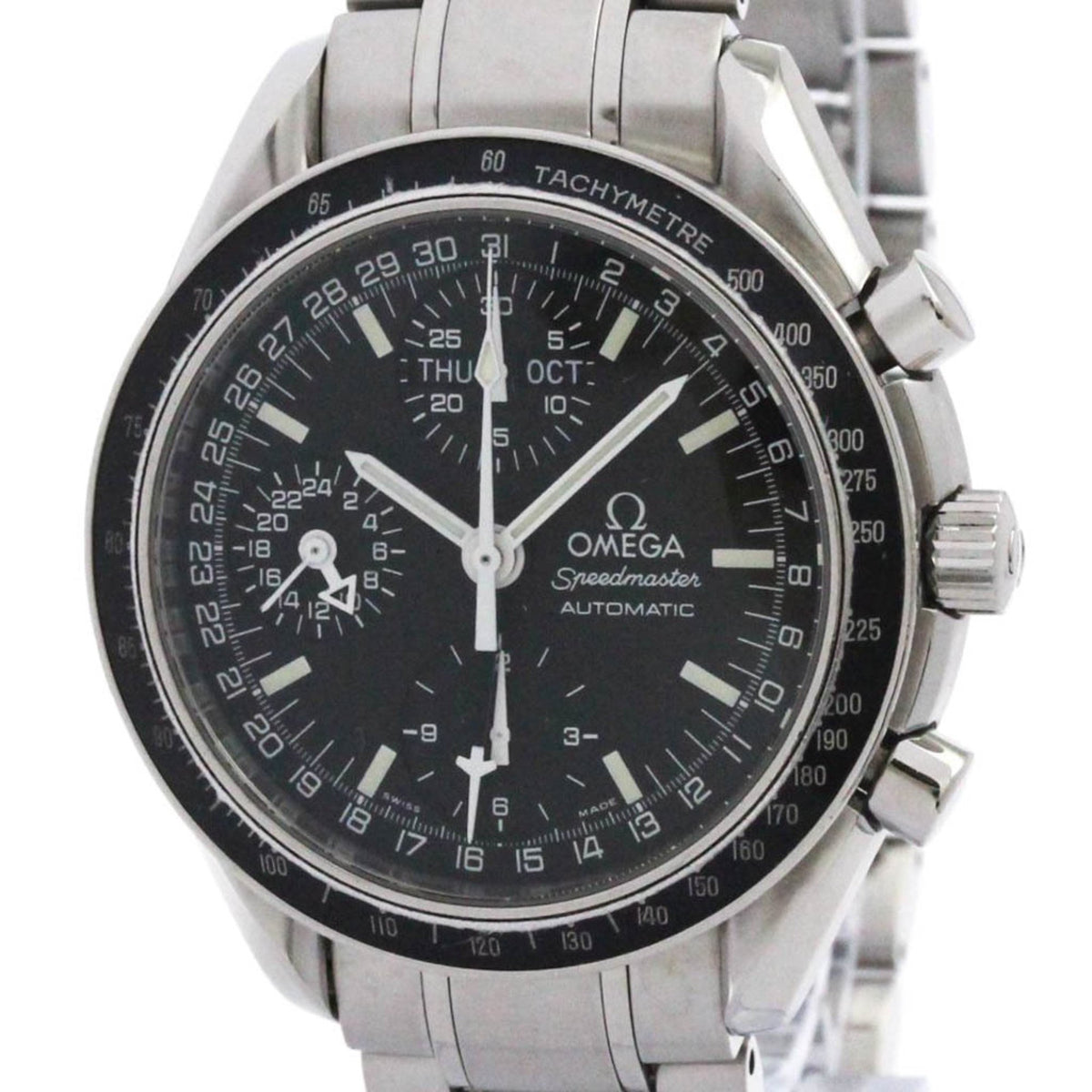Pre-Owned OMEGA Speedmaster Mark 40 Steel Automatic Mens Watch 3520.50 Polished