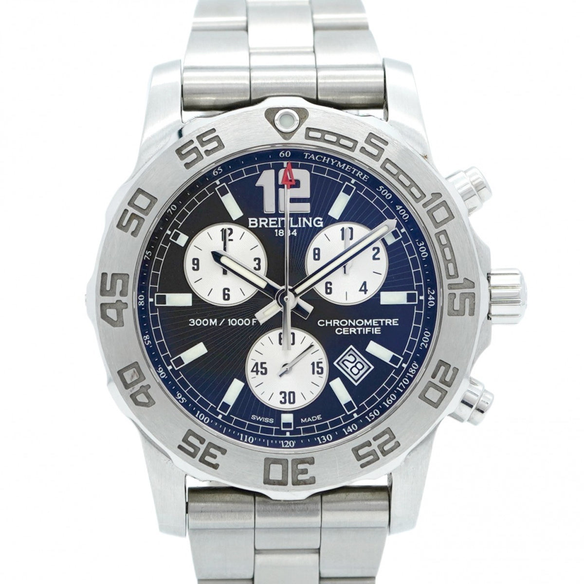 Pre-Owned Breitling Colt A73387 Black Dial Men's Watch