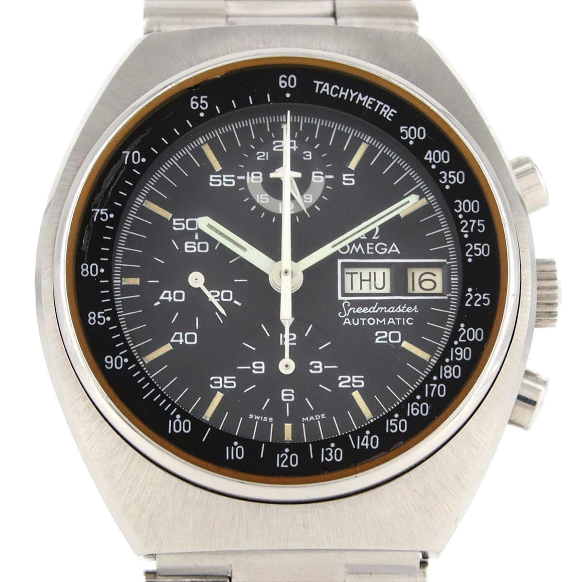Pre-Owned Omega Speedmaster Day-Date 176.0012 Stainless Steel Automatic Watch