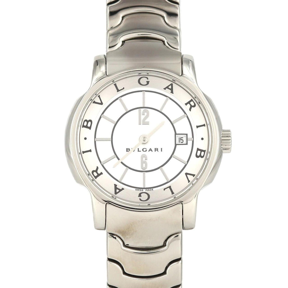Pre-Owned Bulgari Solotempo ST29S ST29WSSD Stainless Steel Quartz Watch