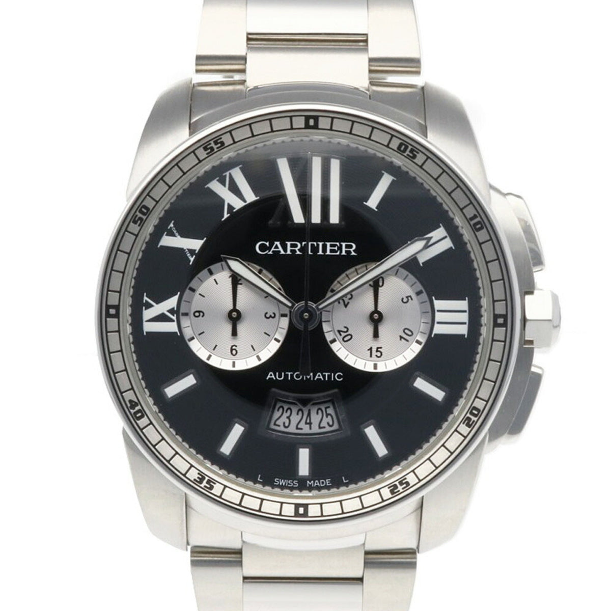 Gebrauchte Cartier Calibre de Uhr, Edelstahl 3578 Automatik, Herren, überholt 