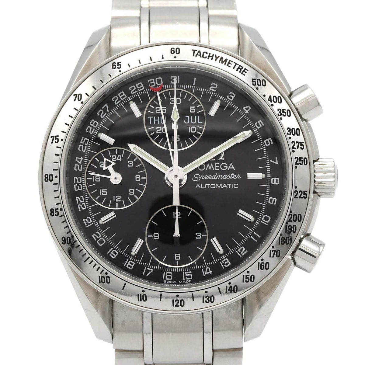 Pre-Owned Omega Speedmaster Day-Date Limited 3523.50 Stainless Steel Automatic Watch