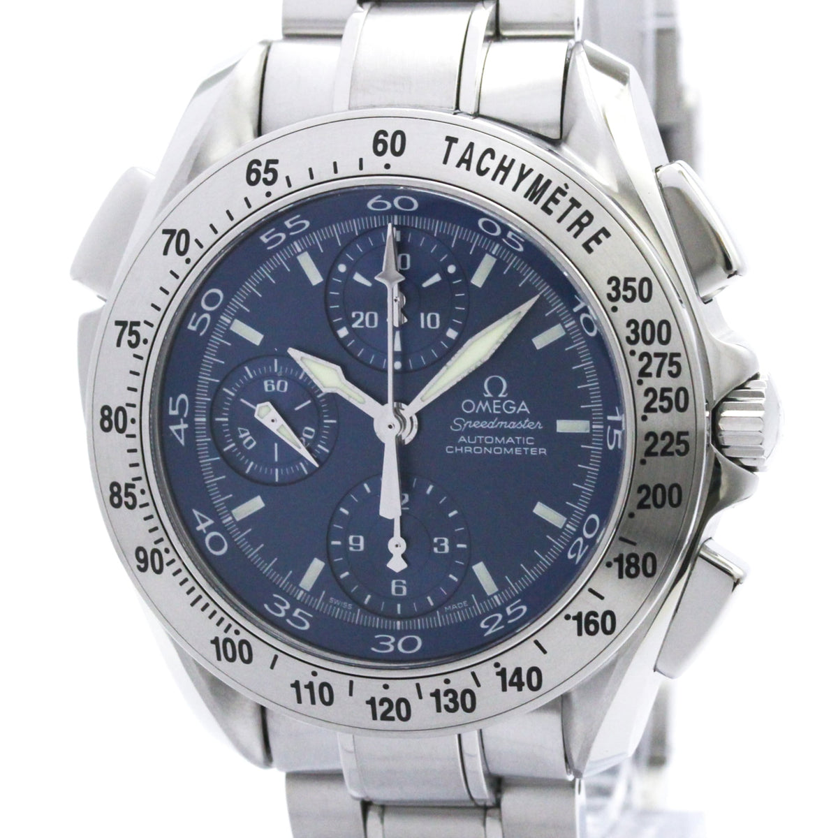 Pre-Owned OMEGA Speedmaster Split Second Steel Automatic Watch 3540.80 Polished