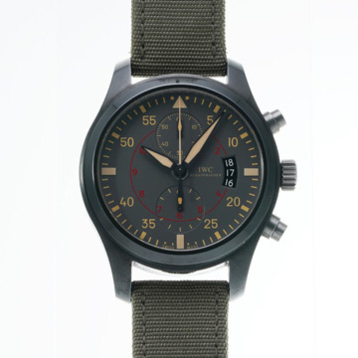 Gebrauchte IWC Fliegeruhr Chronograph Top Gun Miramar IW388002 Grau Herren Automatik 