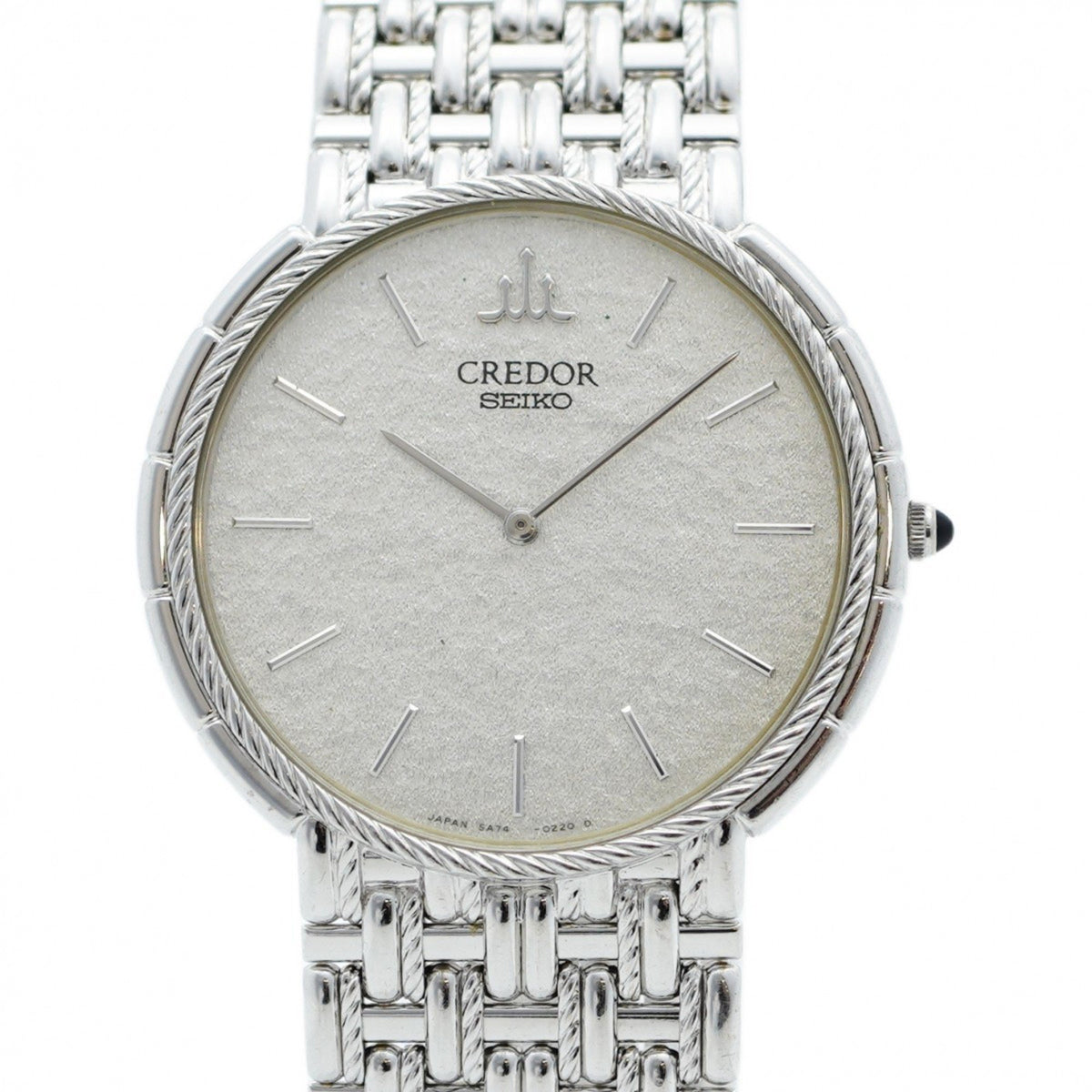 Gebrauchte Seiko Credor 5A74-0110 Damenuhr mit silbernem Zifferblatt 