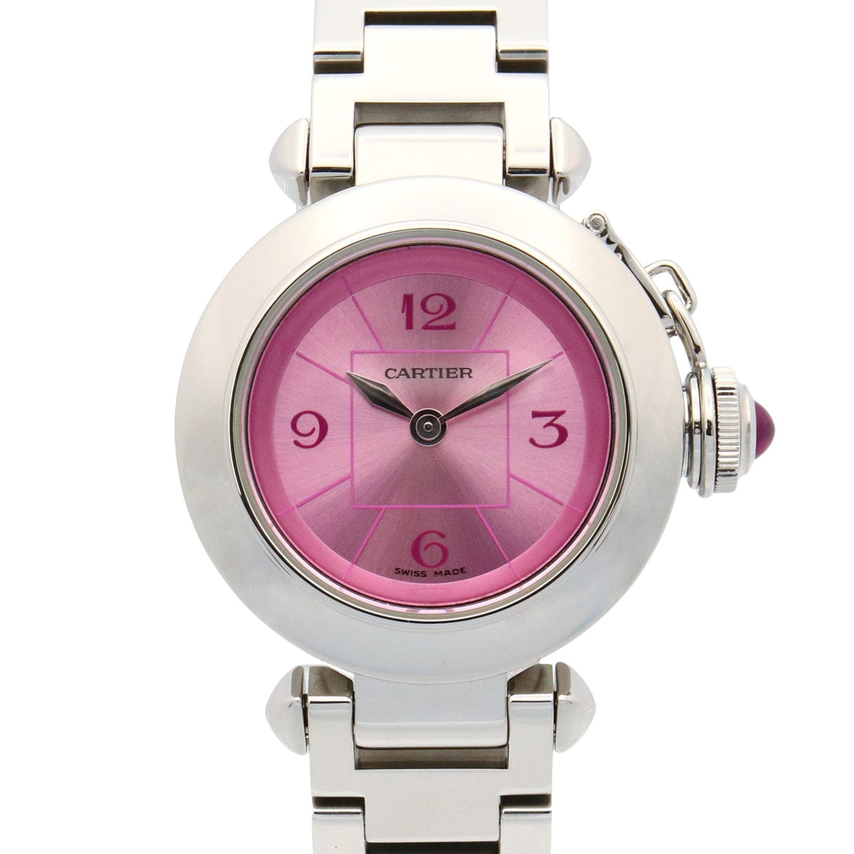 Pre-Owned Cartier Miss Pasha 1st Anniversary Stainless Steel Women's Watch, Pink (W3140023)