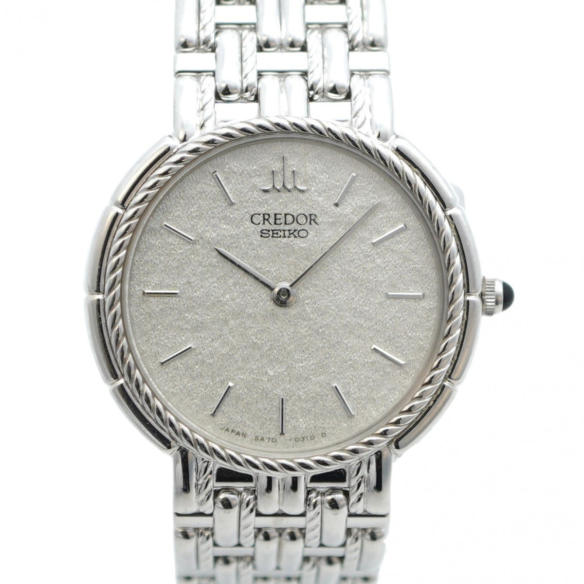 Gebrauchte Seiko Credor 5A70-0100 Damenuhr mit silbernem Zifferblatt 
