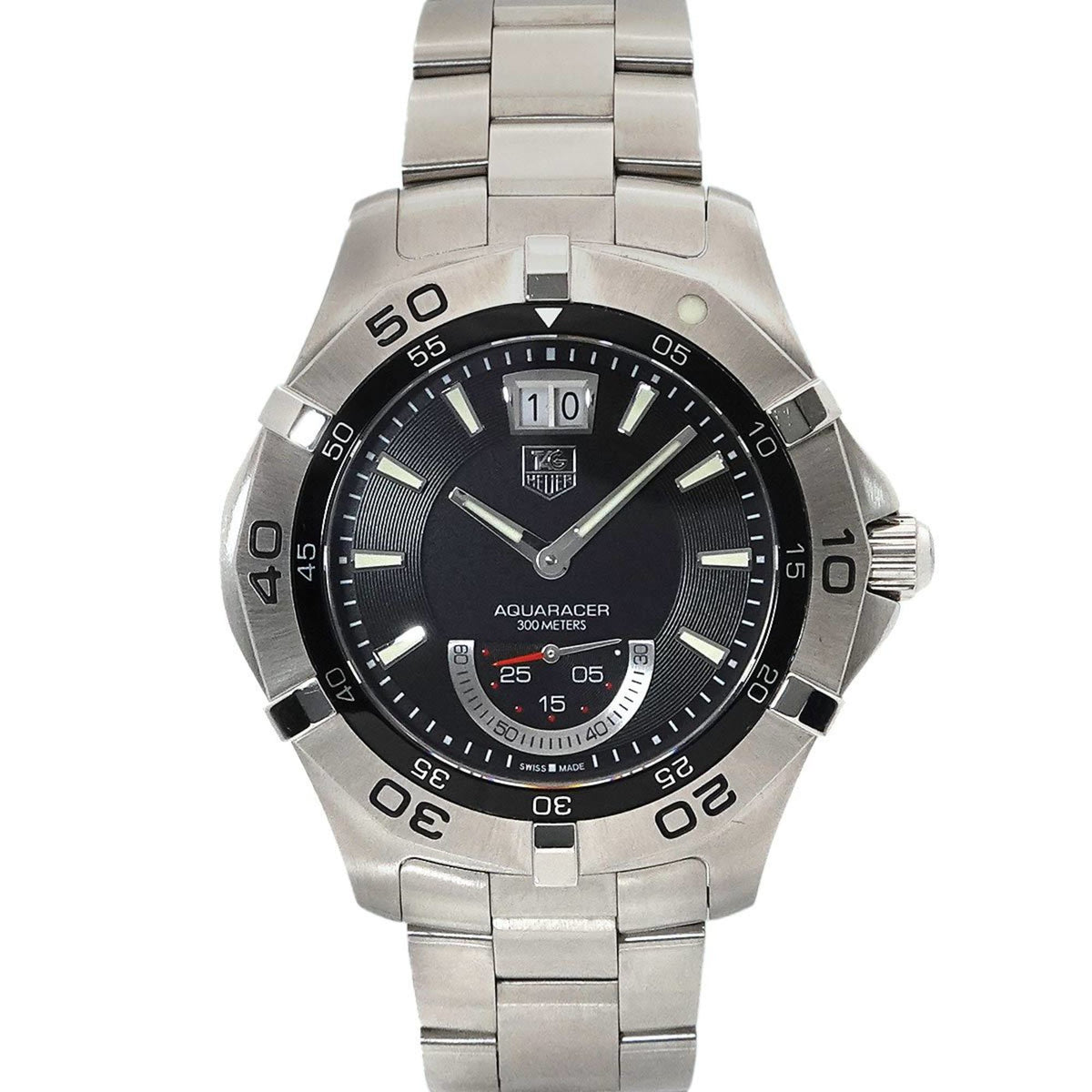 Pre-Owned TAG Heuer Aqua Racer Grand Date WAF1010 Men's Black Quartz Watch