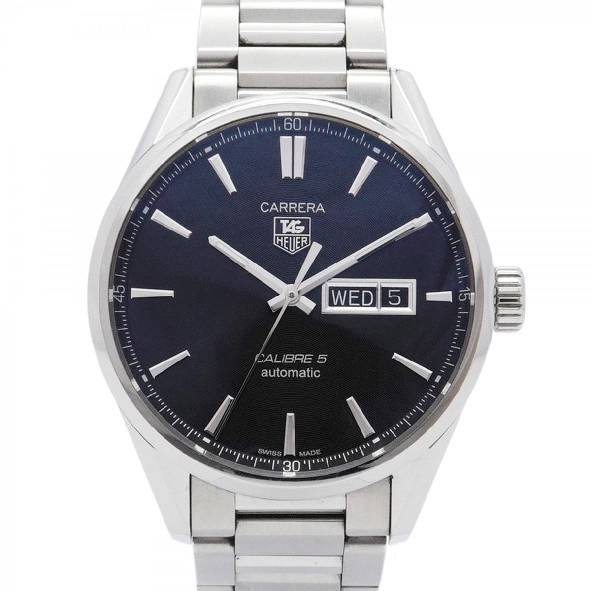 Gebrauchte TAG Heuer Carrera WAR201A-1 Herrenuhr mit schwarzem Zifferblatt 