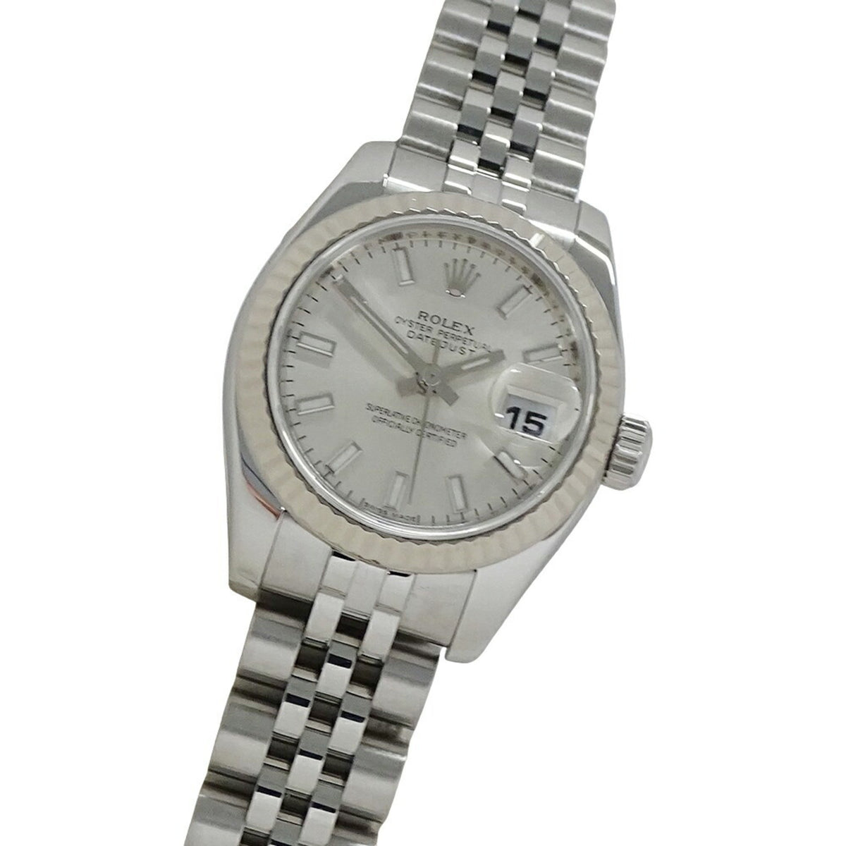 Gebrauchte Rolex ROLEX Datejust 179174 Z-Serie Uhr Damen Automatik AT Edelstahl SS Weißgold WG Silber Überholt und Poliert 