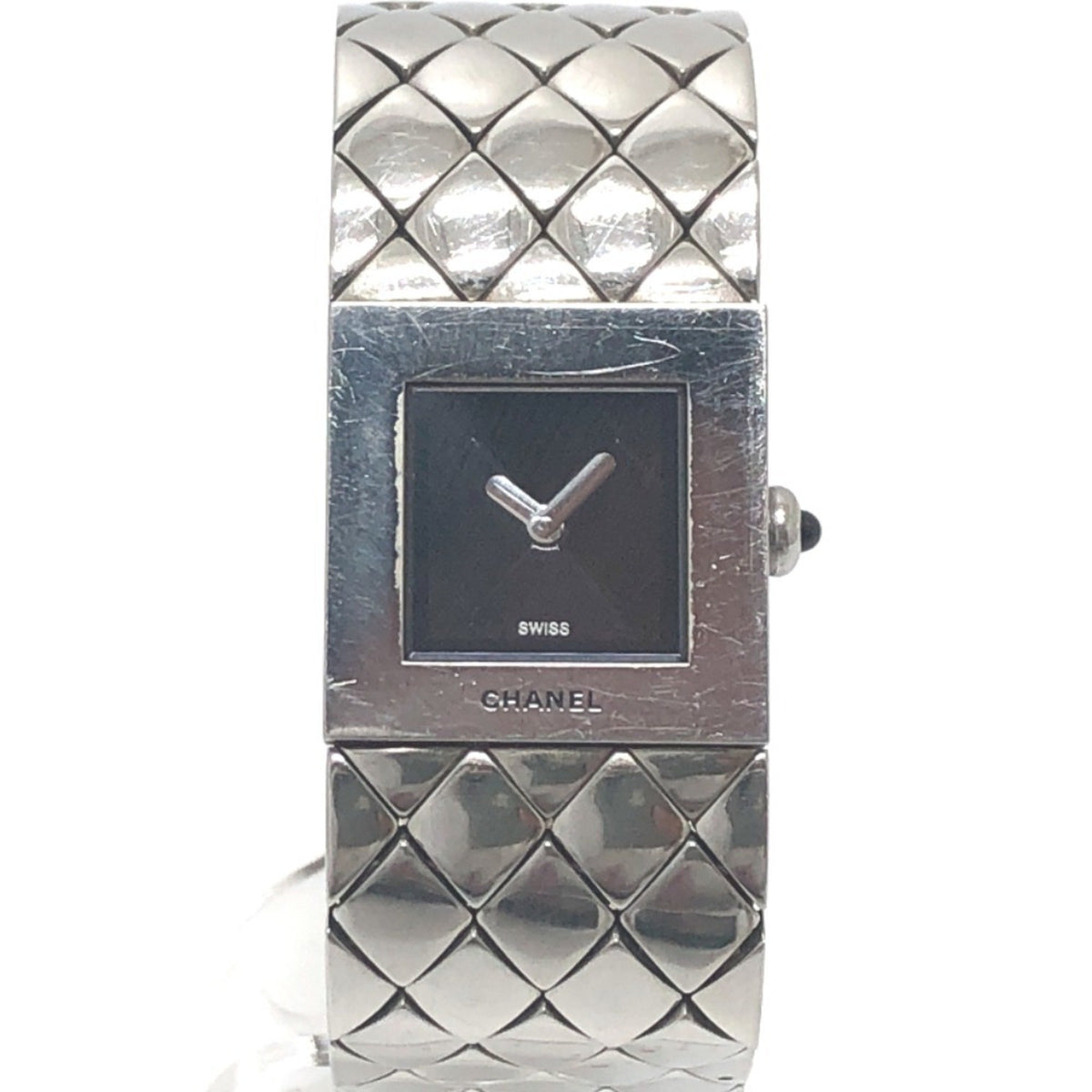 Gebrauchte CHANEL Chanel Matelassé Quarzuhr Armbanduhr SS Damen Silber 
