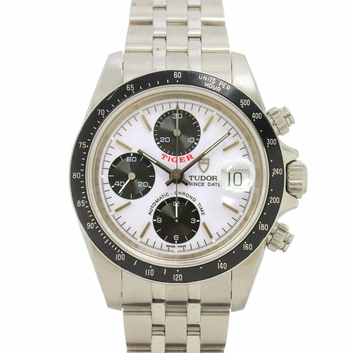 Pre-Owned Tudor Chronotime 79260P Men's Watch with Date Display, White, Automatic Movement