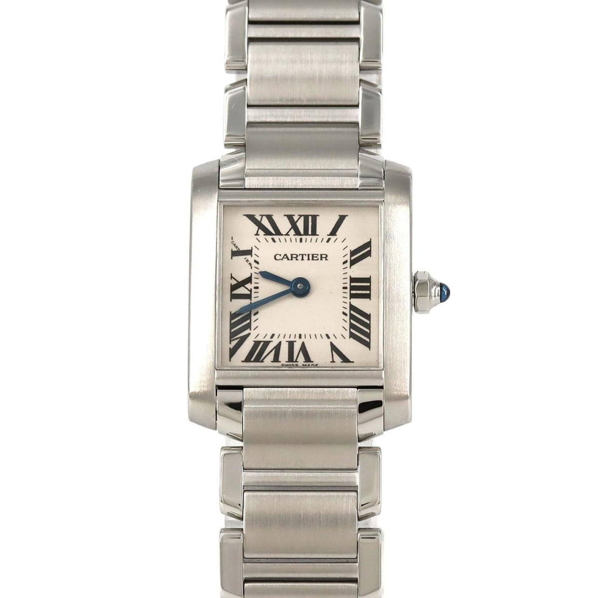 Pre-Owned Cartier Tank Fran?aise SM W51008Q3 Stainless Steel Quartz Watch