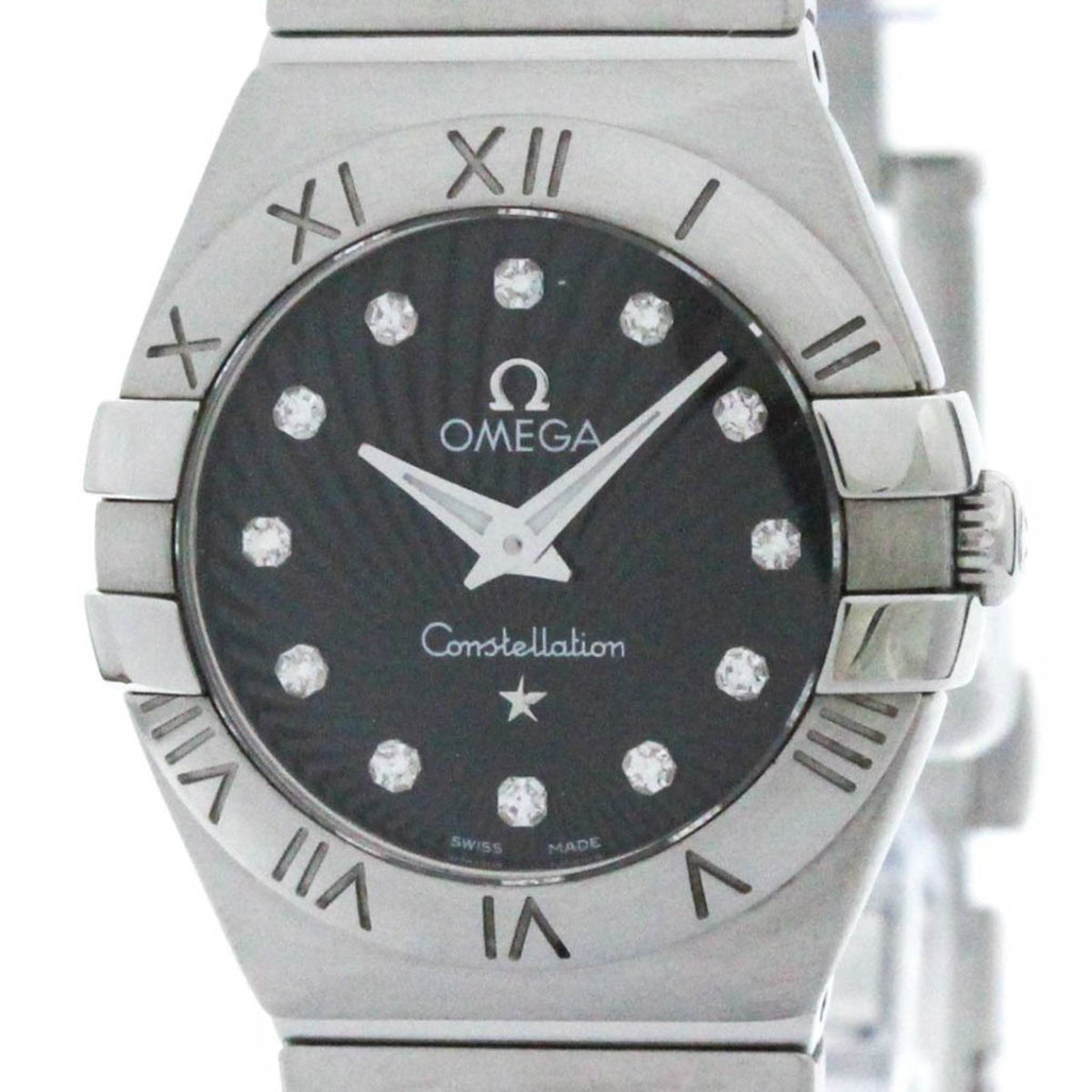 Gebrauchte OMEGA Constellation Brush Diamond Steel Uhr 123.10.24.60.51.001 BF575202 