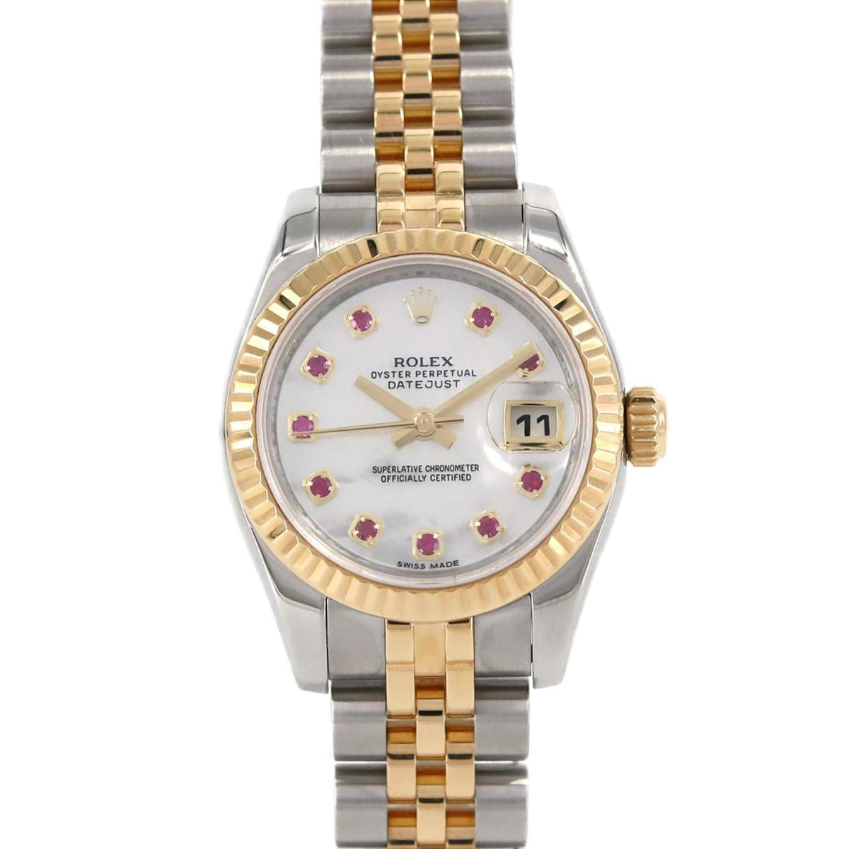 Gebrauchte Rolex Datejust 179173NGR SSxYG Armbanduhr Automatik Zufallszahl 