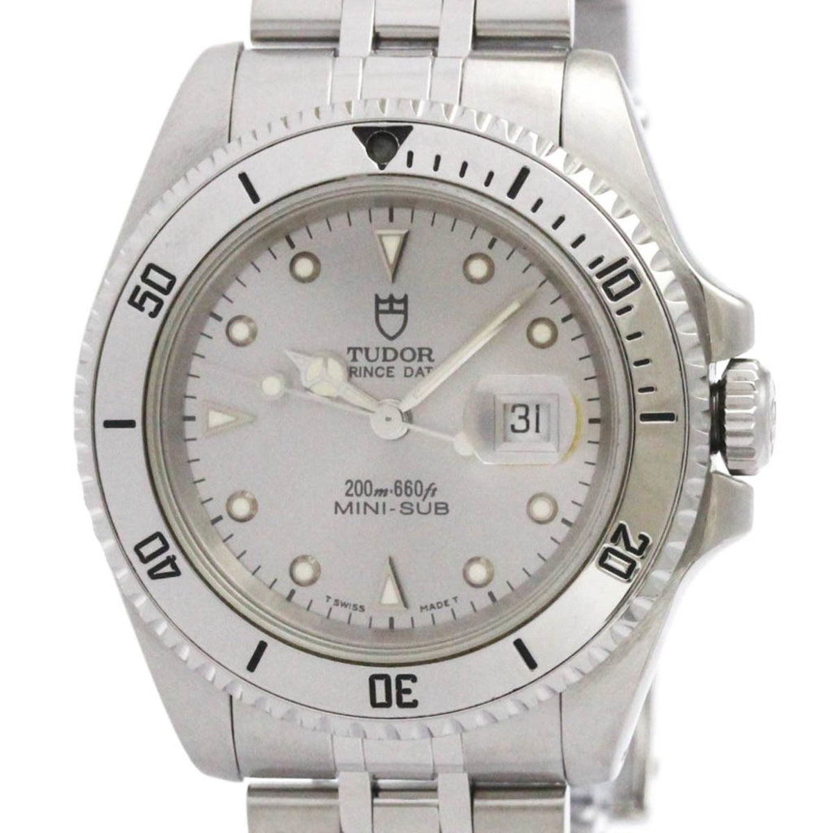 Pre-Owned TUDOR Prince Date MINI-SUB Steel Automatic Unisex Watch 73190 Polished