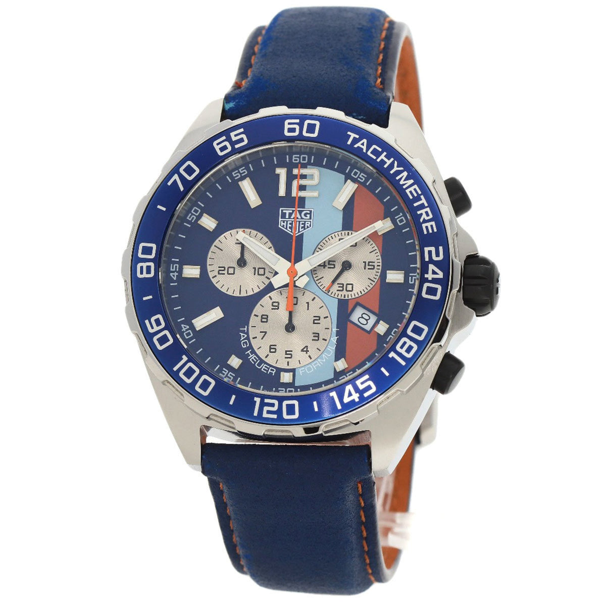 Gebrauchte TAG Heuer CAZ101N Formula 1 Gulf Uhr Edelstahl Leder Herren HEUER 