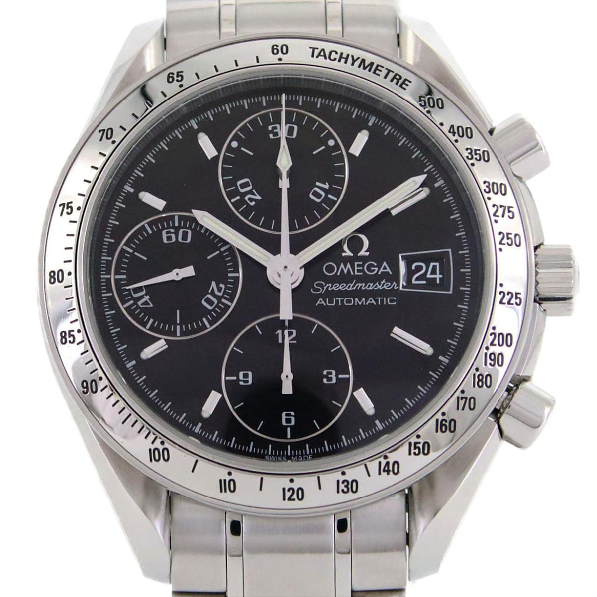 Pre-Owned Omega Speedmaster Date 3513.50 Stainless Steel Automatic Watch