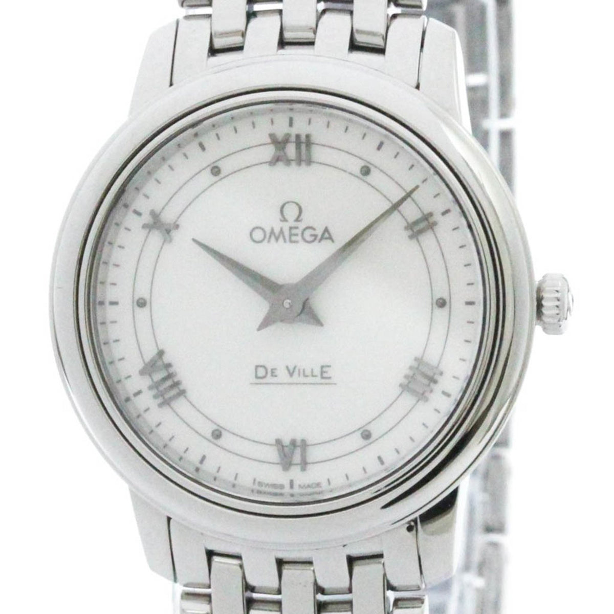 Gebrauchte OMEGA De Ville Prestige Stahl Quarz Damenuhr 424.10.27.60.04.001 BF572240 
