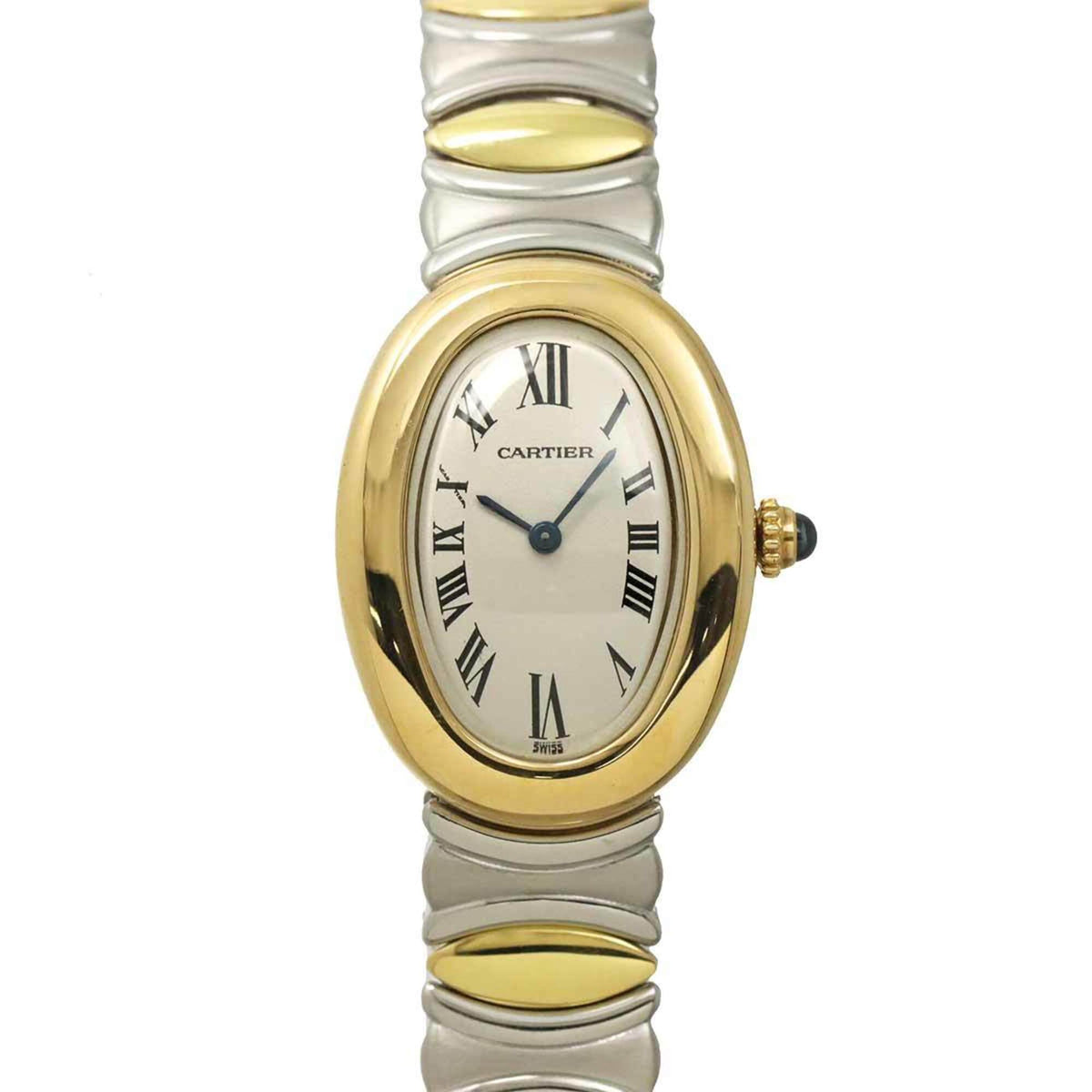 Pre-Owned Cartier Baignoire Belle Epoque W40002F2 Ladies' Watch, Ivory, 18K Yellow Gold, Quartz Watch