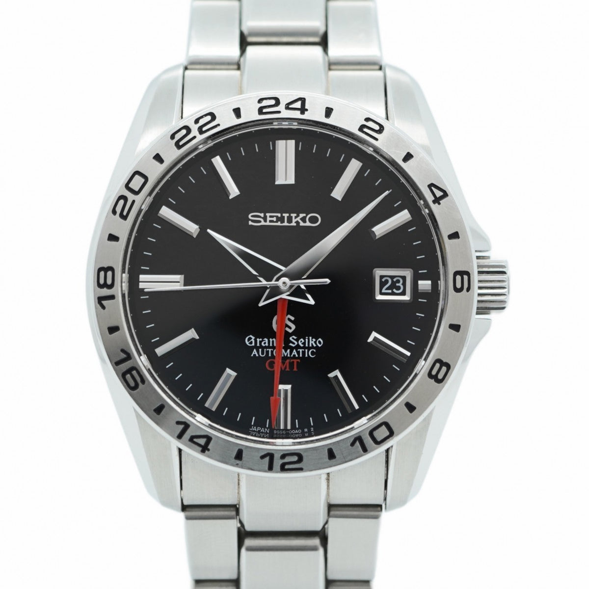 Gebrauchte Seiko Grand 9S56-00A0 Herrenuhr mit schwarzem Zifferblatt 