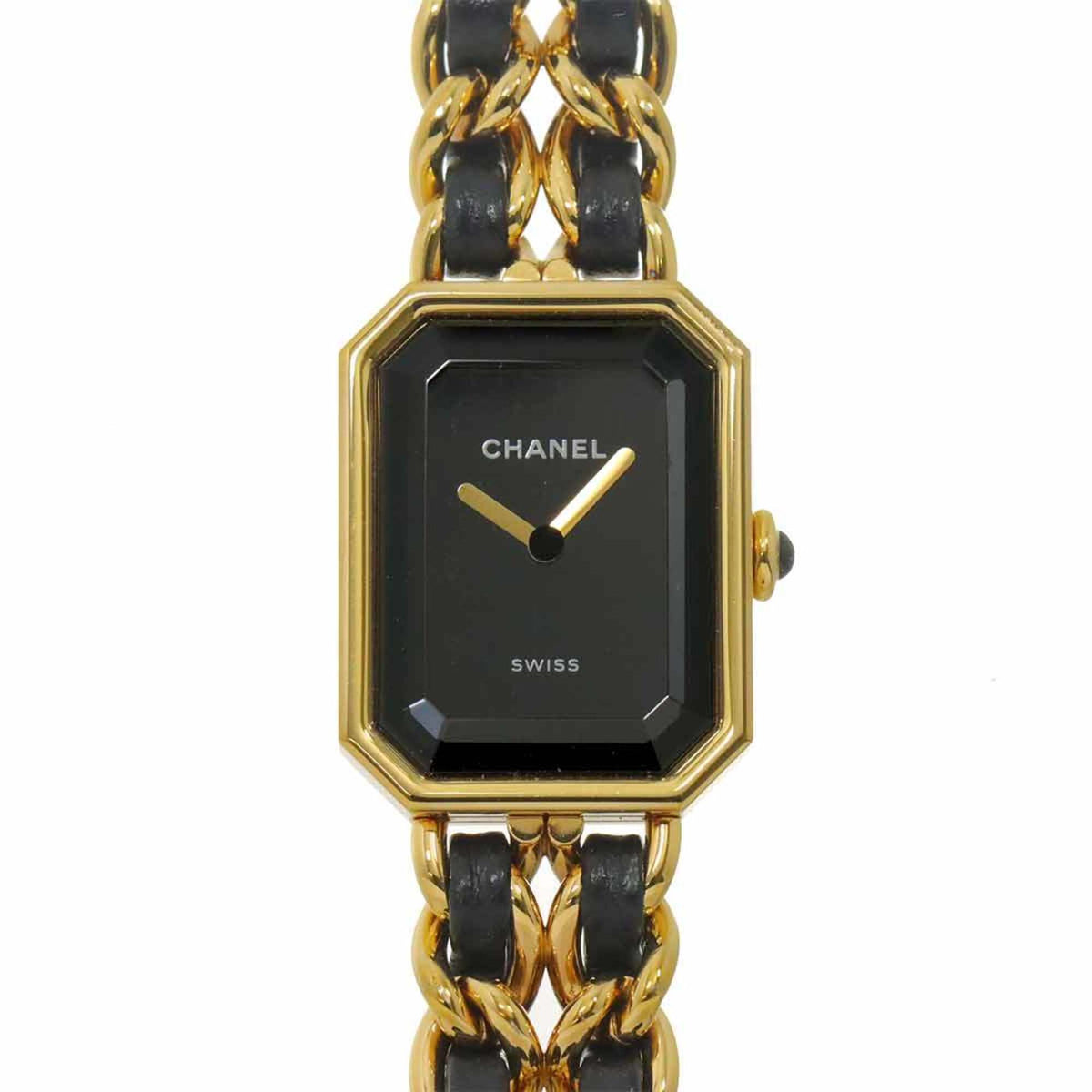 Pre-Owned Chanel Premiere H6951 (M size, current model) Women's Watch, Black & Gold, Quartz Movement.