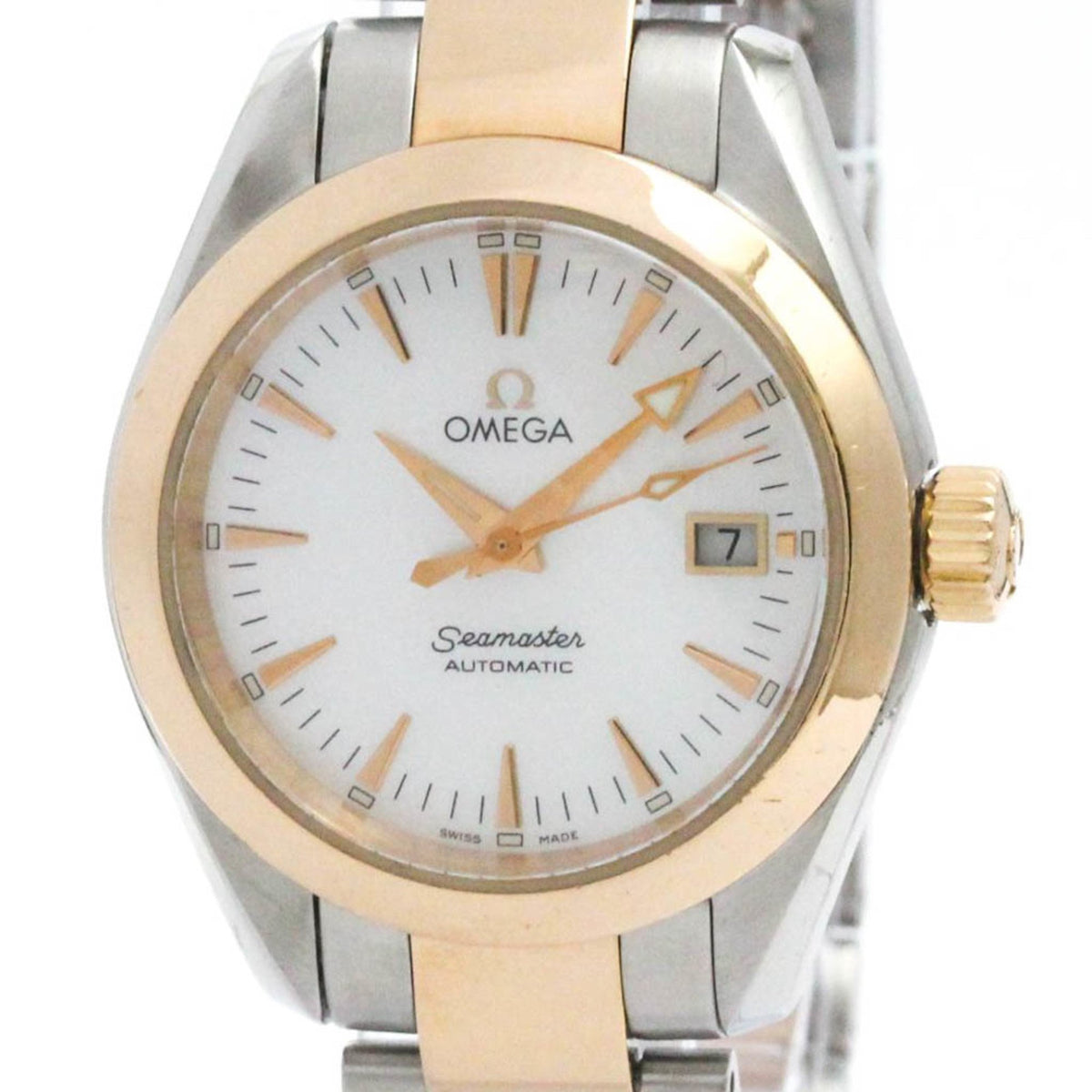 Gebrauchte OMEGA Seamaster Aqua Terra MOP-Zifferblatt 18 Karat Rotgold Stahluhr 2373.70 BF581027 