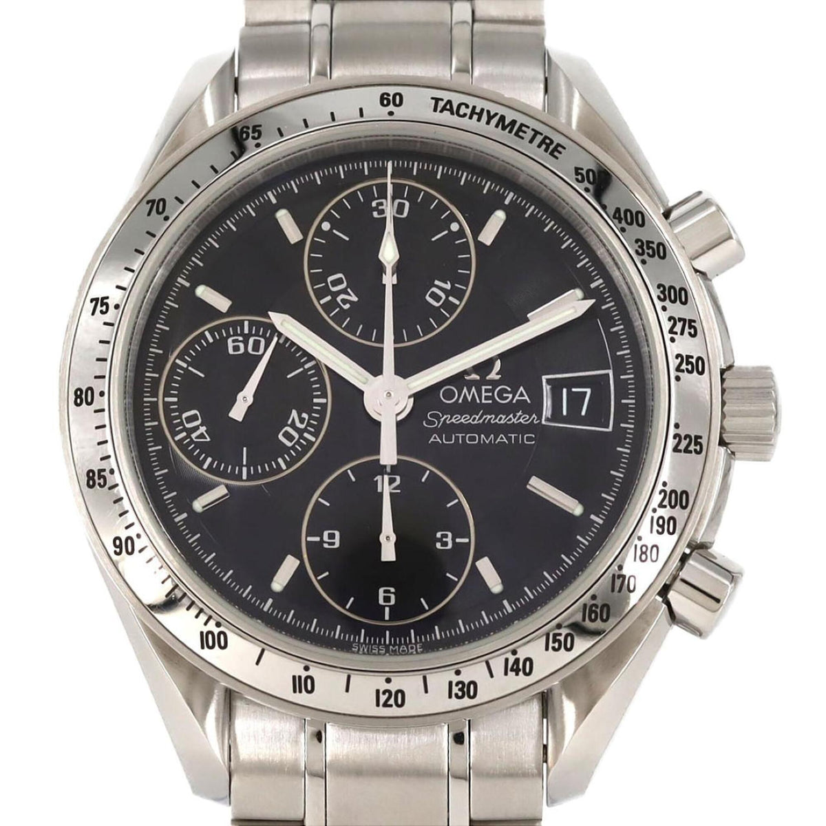 Pre-Owned Omega Speedmaster Date 3513.50 Stainless Steel Automatic Watch