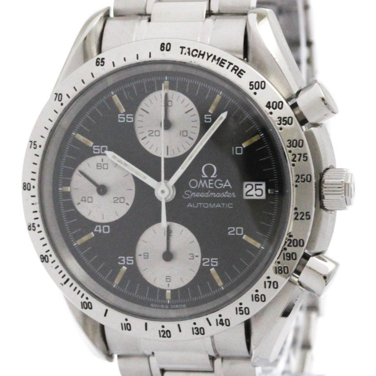 Pre-Owned OMEGA Speedmaster Date Steel Automatic Mens Watch 3511.50 Polished