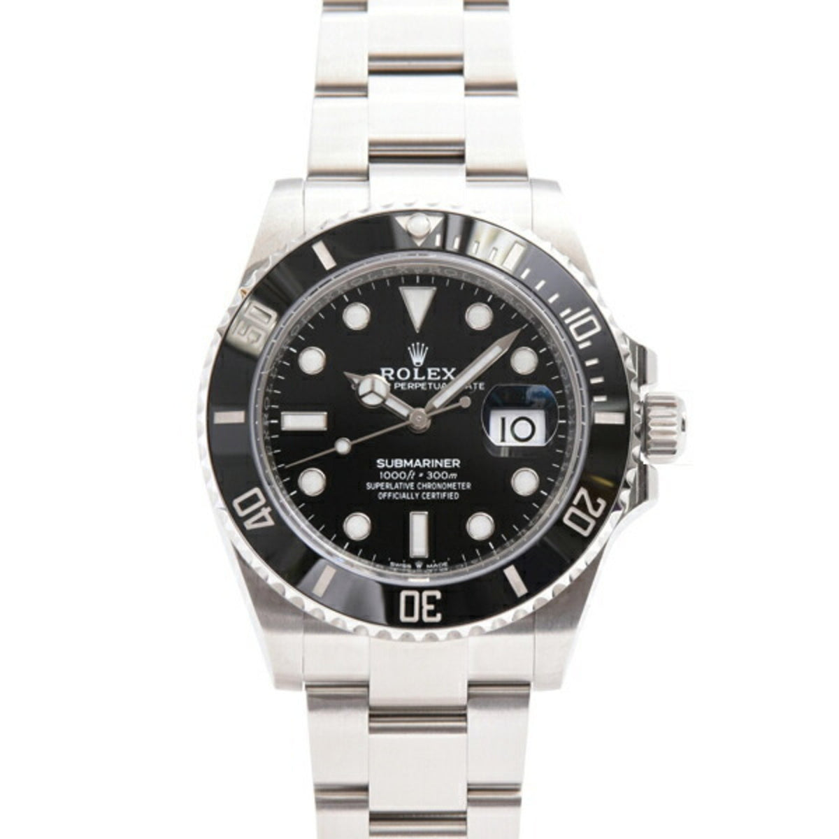 Pre-Owned Rolex Men's Submariner Watch, Date Display, Random, Automatic, Black Dial, Stainless Steel, ROLEX 126610LN, SS