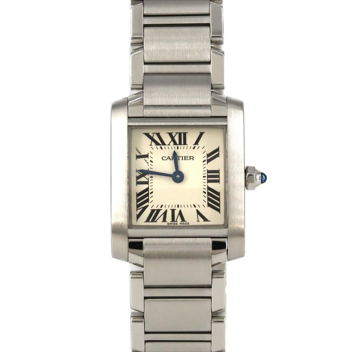 Pre-Owned Cartier Tank Fran?aise SM W51008Q3 Stainless Steel Quartz Watch
