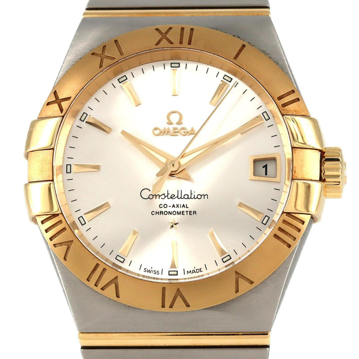 Pre-Owned Omega Constellation Co-Axial Chronometer YG Two-tone 123.20.38.21.02.002 SSxYG Automatic Watch