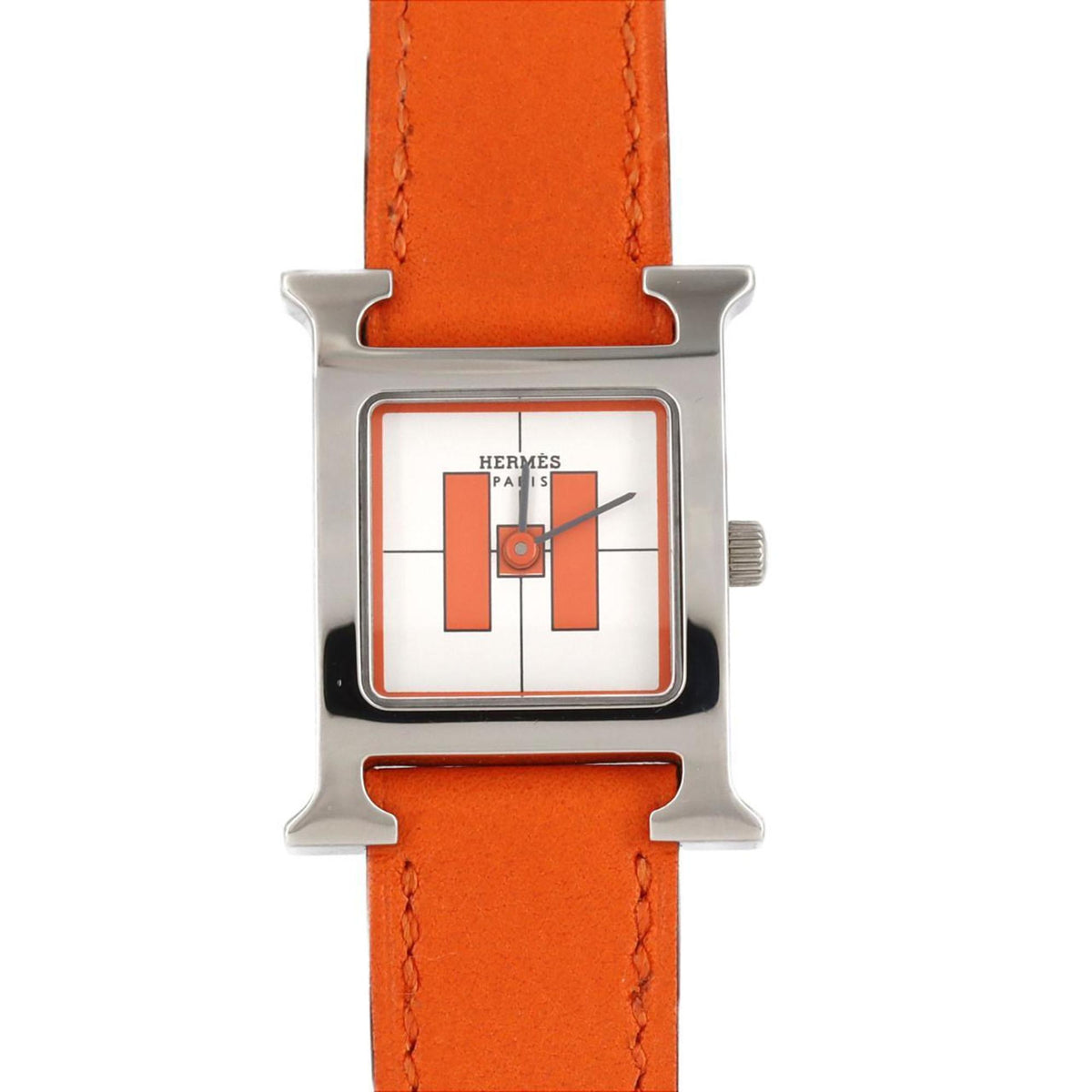 Gebrauchte Hermes H Watch HH1.210 SS Quarz-Armbanduhr 