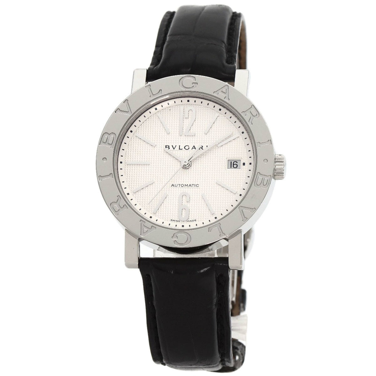Gebrauchte BVLGARI BB38SLD Armbanduhr Edelstahl Leder Herren 
