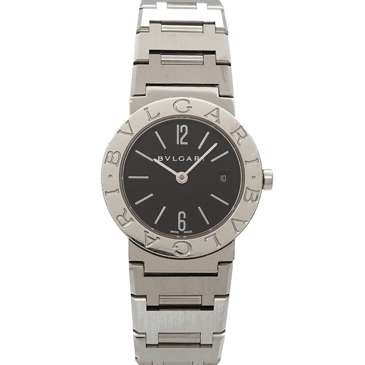 Pre-Owned BVLGARI BB26SSD Women's Watch Date Black Quartz