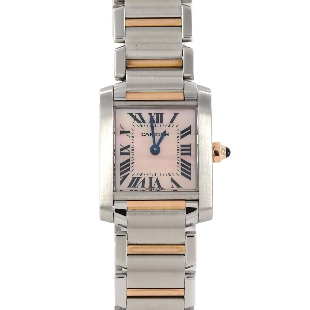 Gebrauchte Cartier Tank Francaise SM PG Combi W51027Q4 SSxPG Armbanduhr Quarz 
