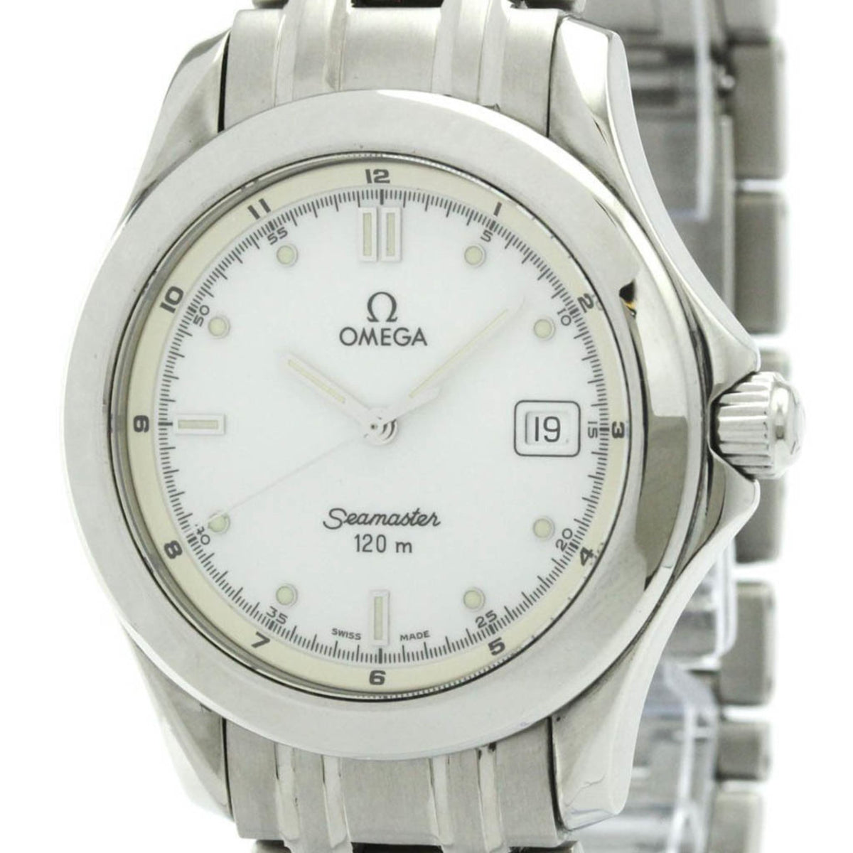 Pre-Owned OMEGA Seamaster 120M Steel Quartz Mens Watch 2511.20 Polished