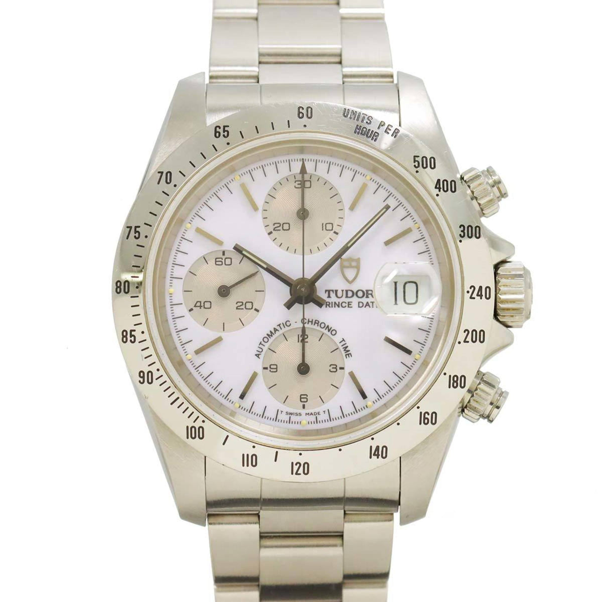 Pre-Owned Tudor Chronotime Prince Date 79280 Men's Automatic Watch in White