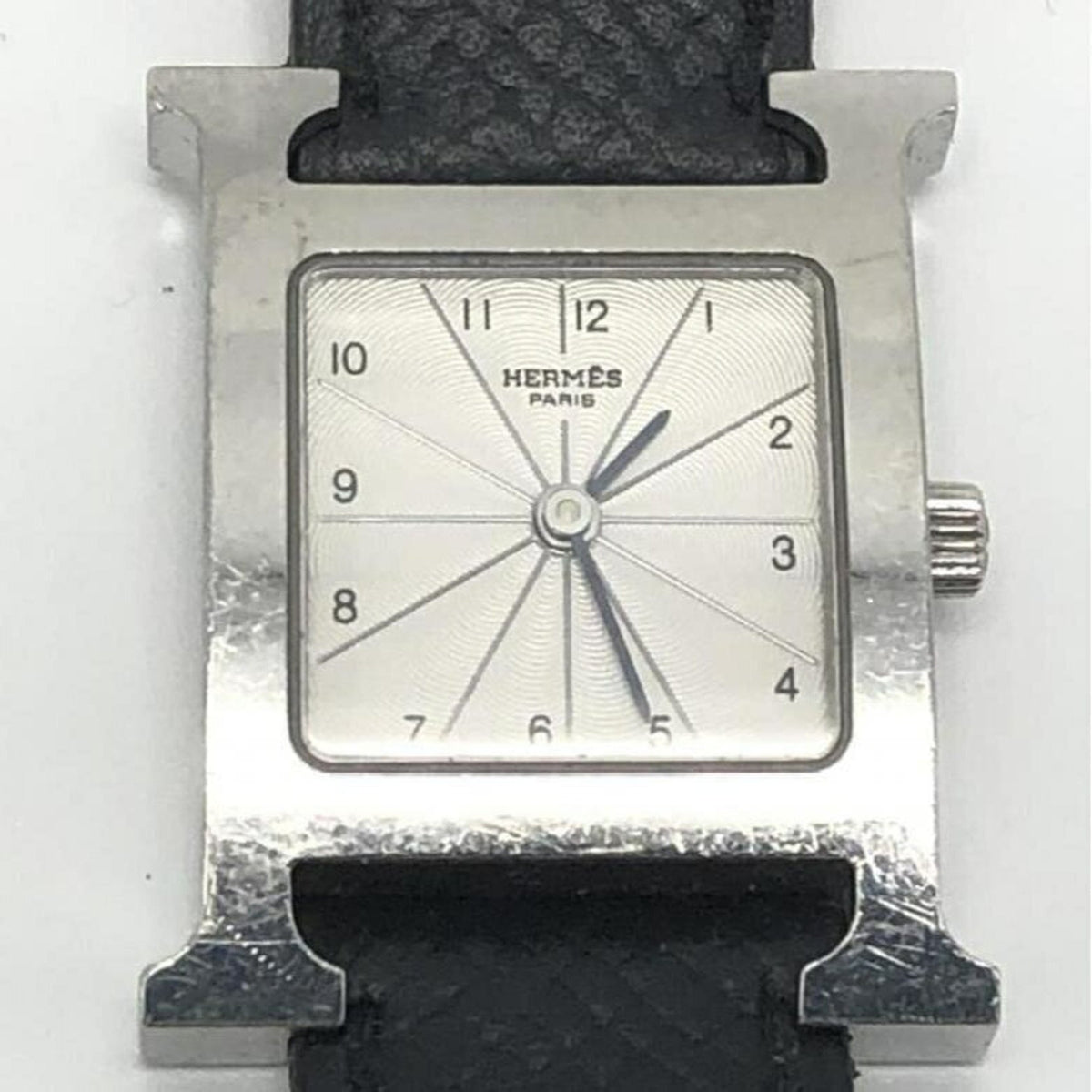 Gebrauchte HERMES H Uhr Schwarz Hermes 