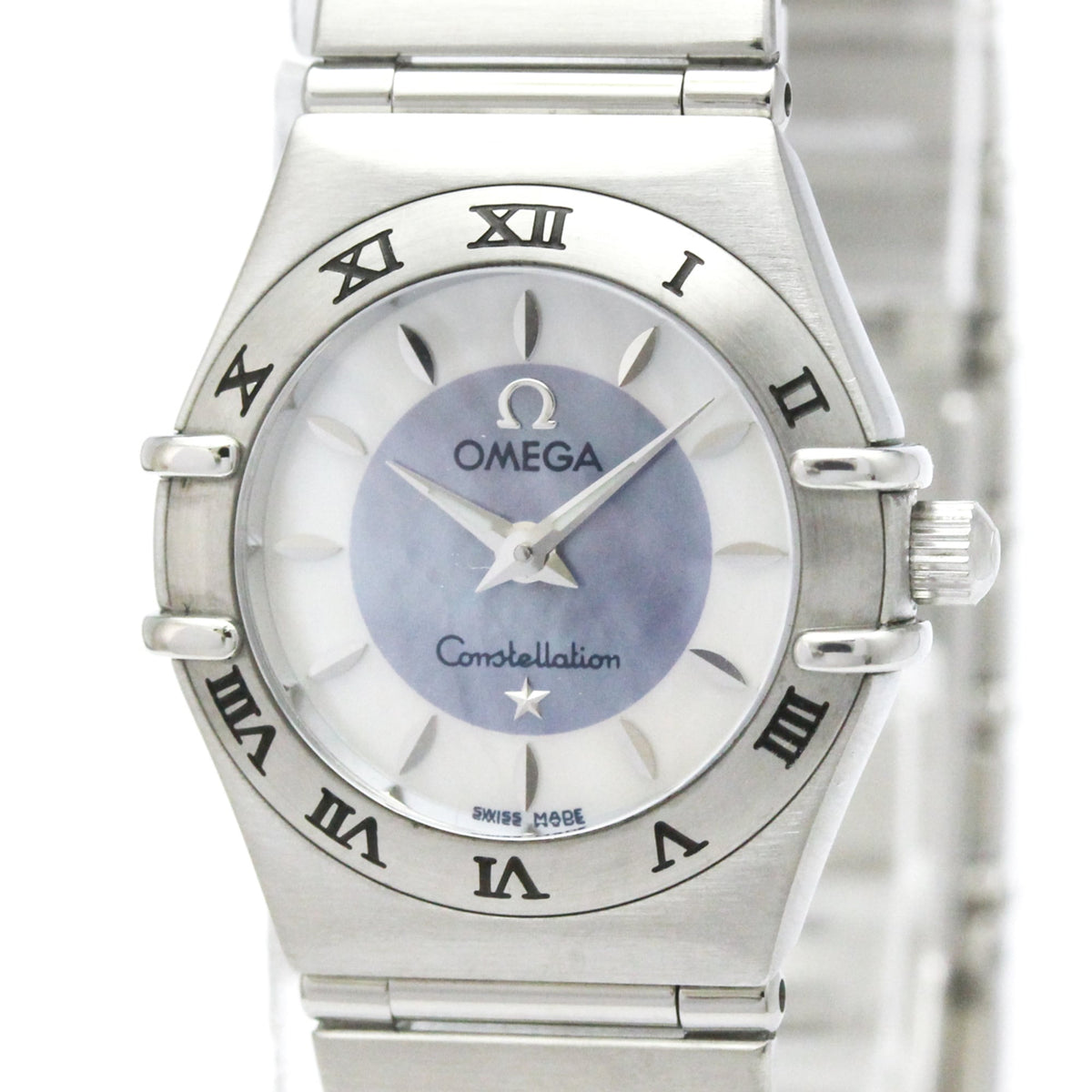 Pre-Owned OMEGA Constellation MOP Dial Steel Quartz Ladies Watch 1562.84 Polished
