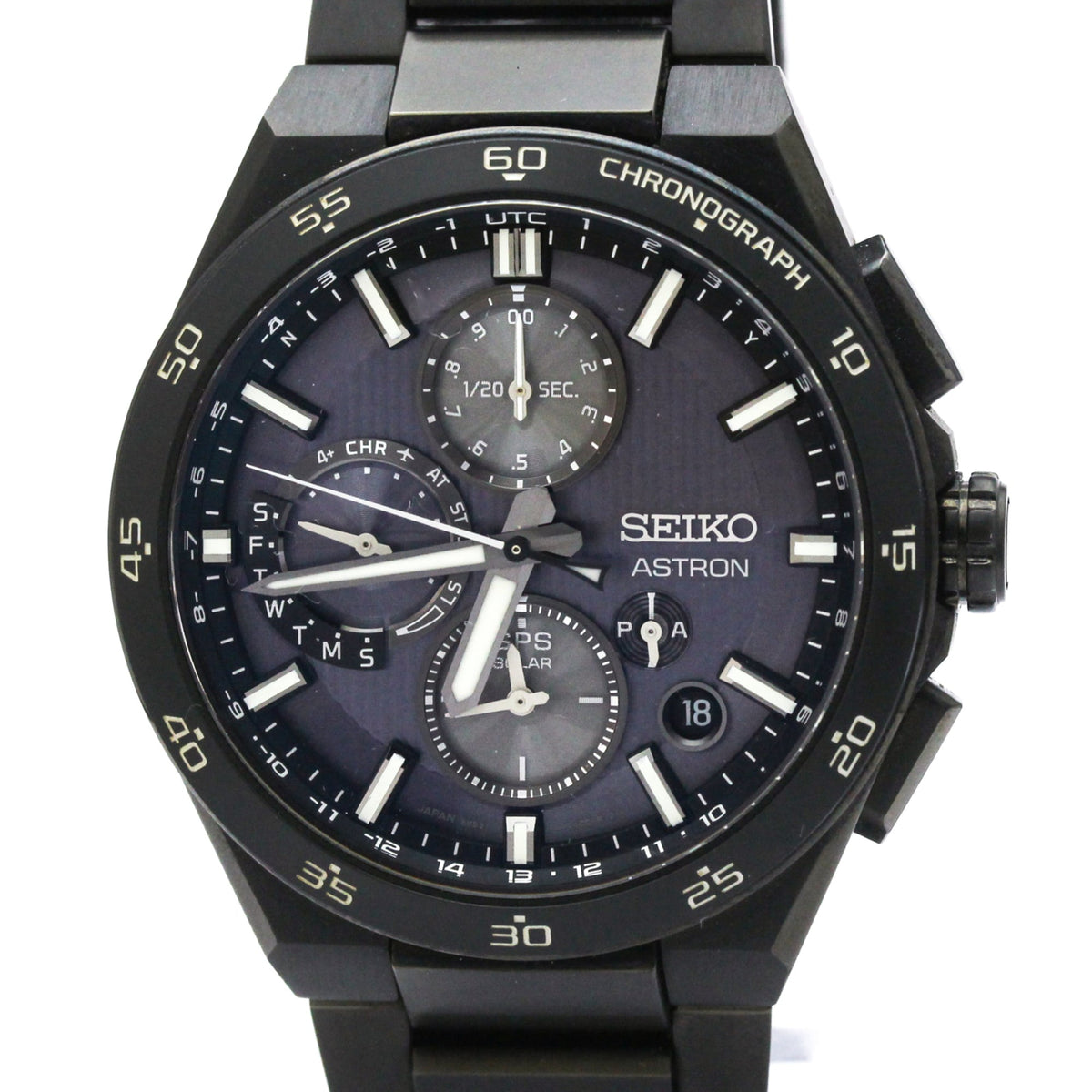 Pre-Owned SEIKO Astron Nexter Solar GPS Radio Wave Watch SBXC155(5X83-0AA0) Mint Condition
