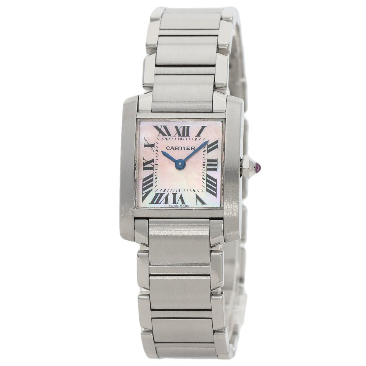 Pre-Owned Cartier W51028Q3 Tank Francaise SM Watch Stainless Steel SS Ladies CARTIER