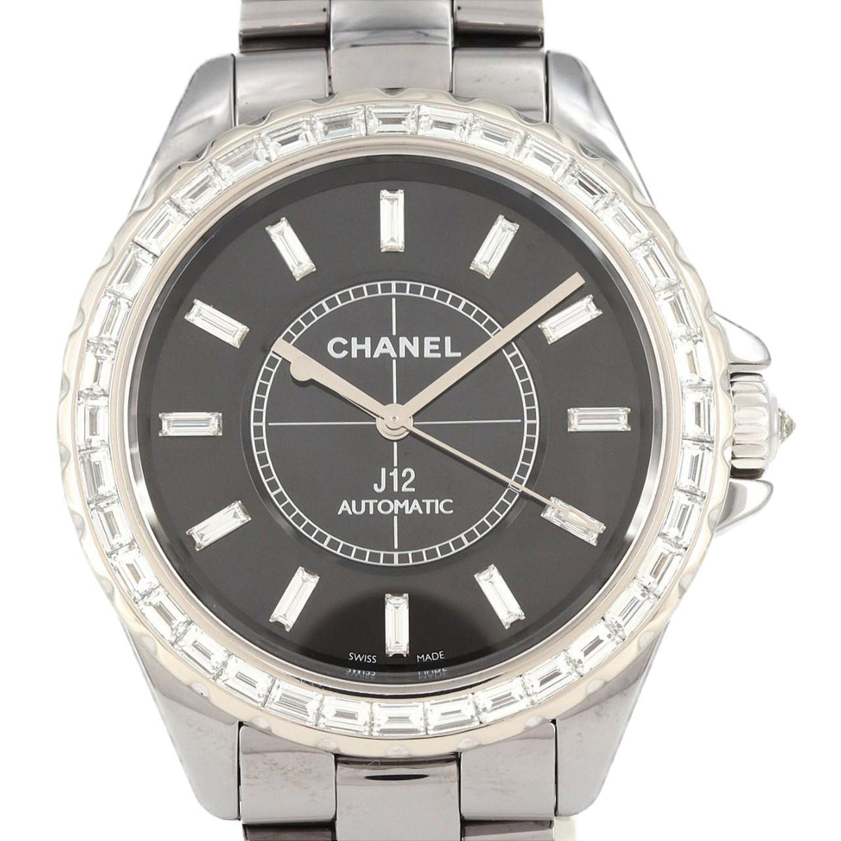 Pre-Owned Chanel J12 Chromatic 41mm Baguette D/12P D H3155 Ceramic Automatic Watch