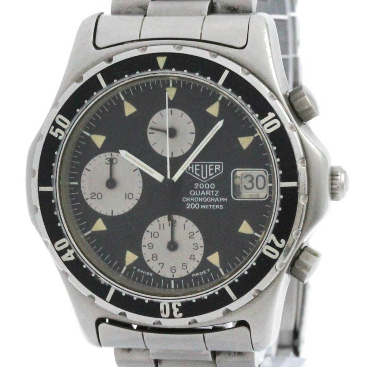 Gebrauchte TAG HEUER 2000 Chronograph Edelstahl Quarz Herrenuhr 273.006 BF582362 