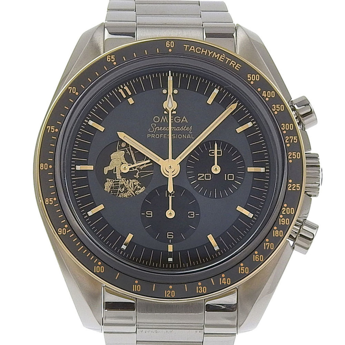 Gebraucht, wie neu, OMEGA Speedmaster Moonwatch Apollo 11 50. Jahrestag, Modell 310 20 42 50 01 001 6969, limitierte Auflage 