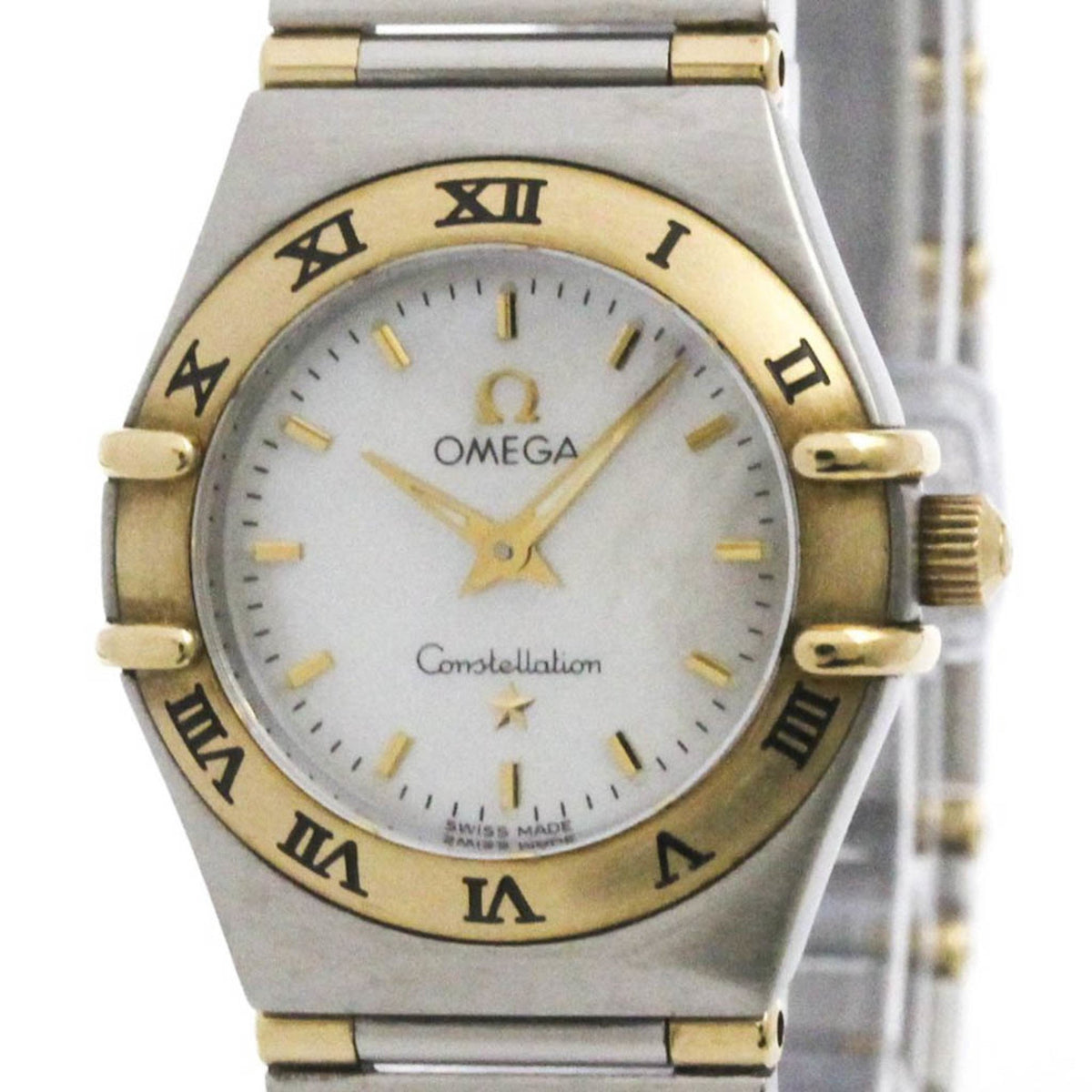 Gebrauchte OMEGA Constellation MOP 18K Gold Stahl Damenuhr 1362.70 poliert 