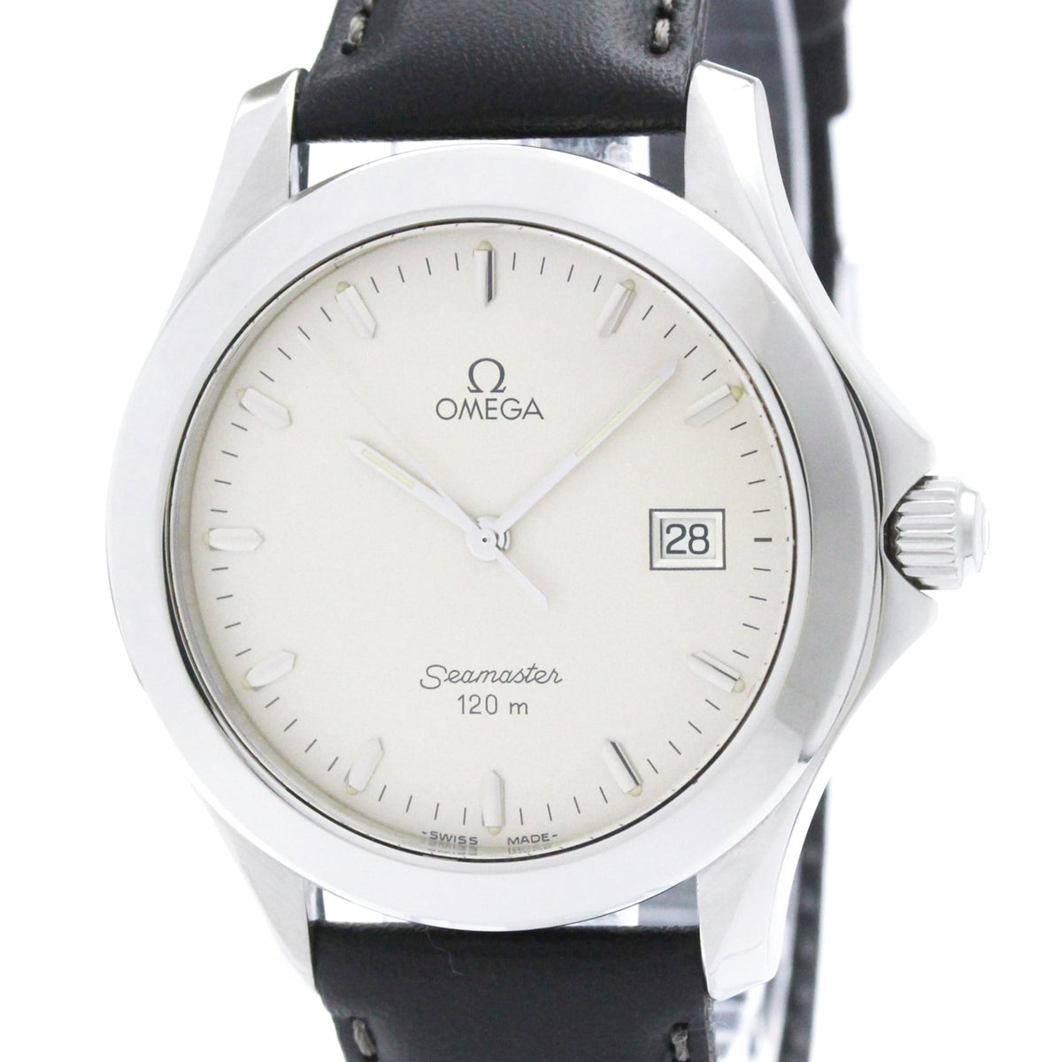 Pre-Owned OMEGA Seamaster 120M Steel Quartz Mens Watch 2511.33 Polished