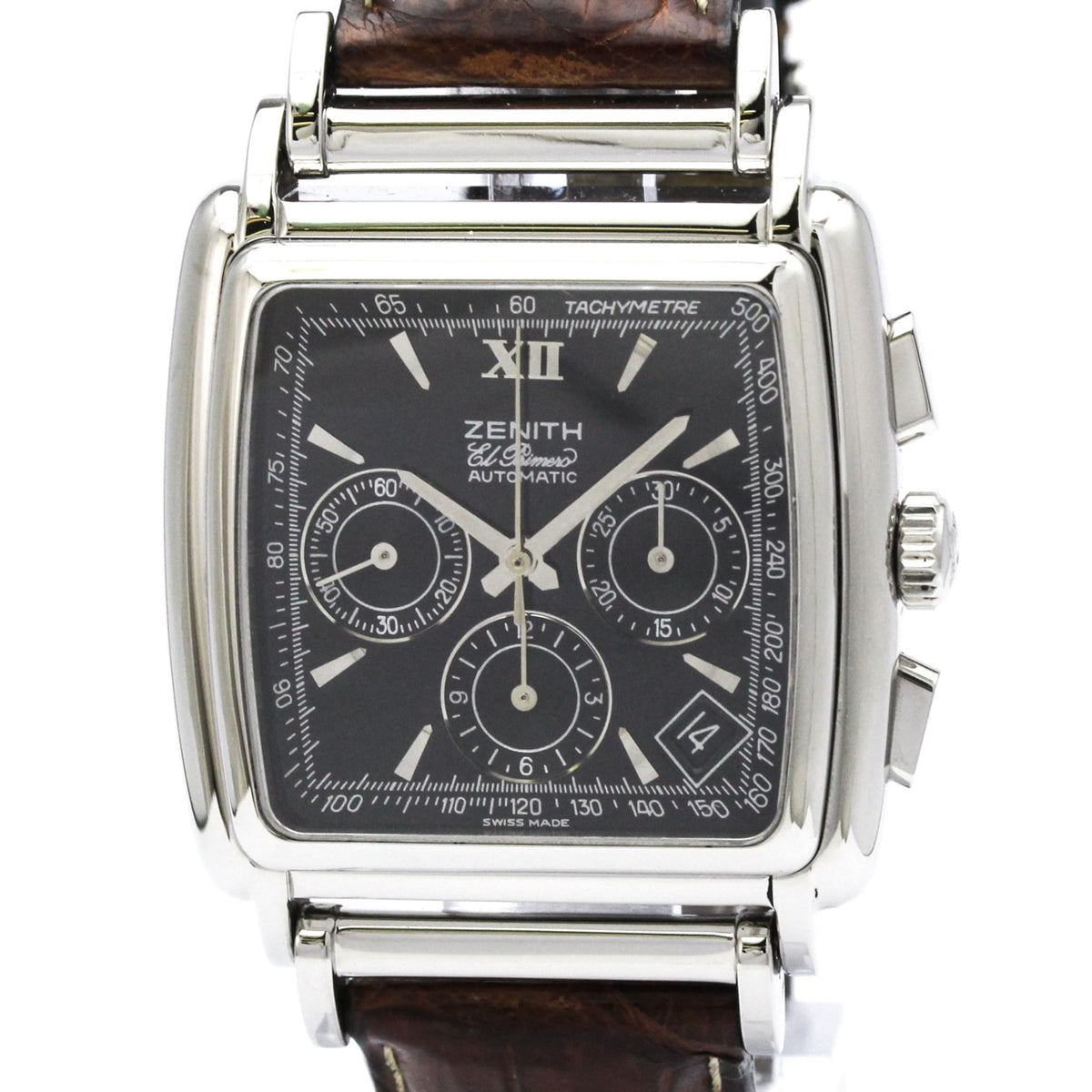 Pre-Owned ZENITH Class El Primero Chronograph Steel Watch 01.0420.400 Polished